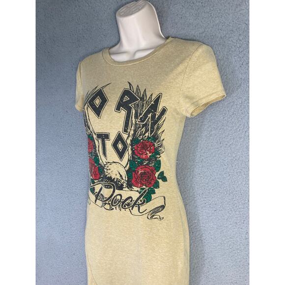 May Pink Women's M Brown Graphic T-Shirt‎ Long Dress Short Casual Spring - Picture 3 of 10